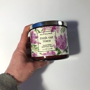 Bath and Body works candle, lilac scent